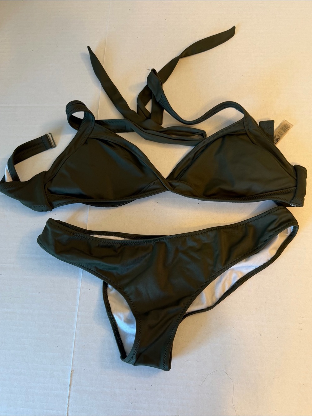 PINK Victoria's Secret Black Triangle Bikini Set size M/L